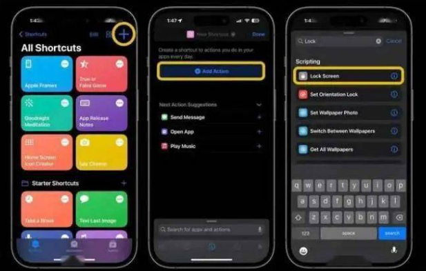 景泰苹果14锁屏维修店分享iPhone14升级iOS16.4后如何创建锁屏快捷方式 